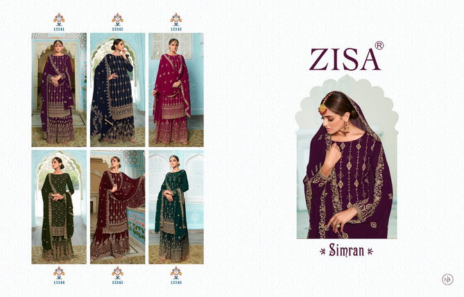 Zisha Simran Heavy Wedding Wear Heavy Georgette Designer Latest Salwar Suit Collection